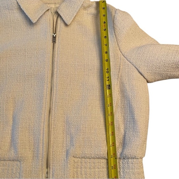 Joie White and Cream Bomber Jacket Size L - Picture 7 of 7